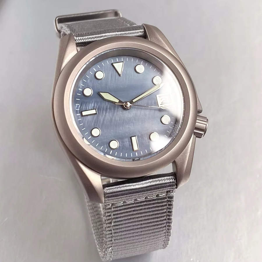 Tandorio Armbanduhr, Titan, Automatik, blaues Zifferblatt, 40 mm, Herren - Bild 2