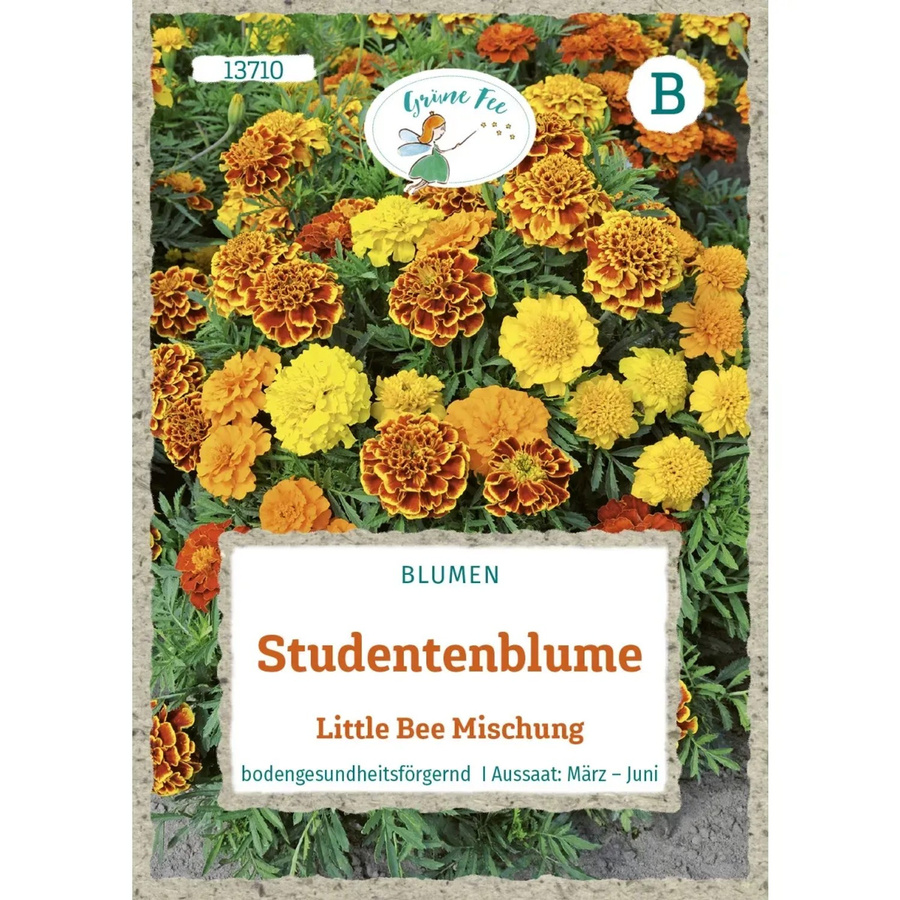 Grüne Fee Studentenblume Little Bee Mischung Saatgut für Beet, Balkon und Schalenbepflanzung - Bild 2