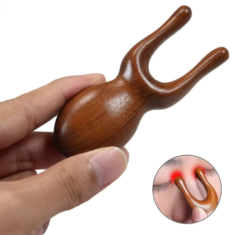LZJV Gua Sha Gesichtsmassagegerät aus Sandelholz, Unisex - Bild 2