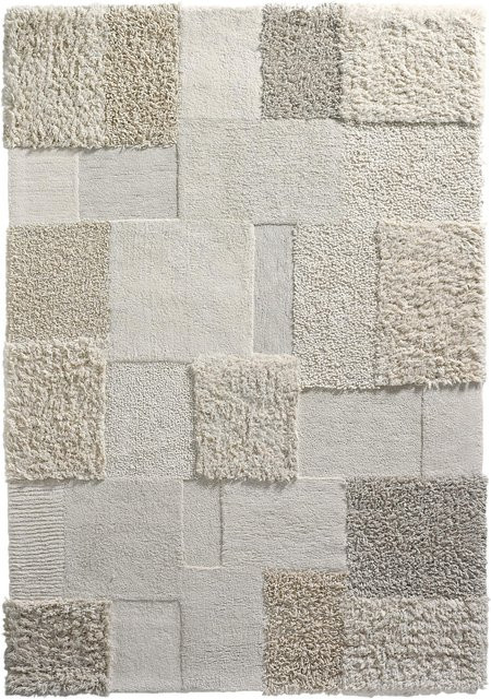 Handgetuftelter Zottelteppich von Heine Home in Beige aus Baumwolle, geeignet für Fußbodenheizung - Bild 1