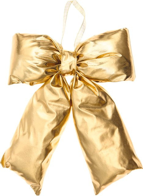 Rico Design Weihnachtsschleife in Gold, B: 29 cm, H: 23 cm, T: 6 cm - Bild 1