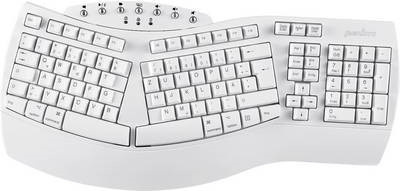Perixx Peribord-612W Mechanische Tastatur RF Wireless und Bluetooth QWERTY US Weiß - Bild 1