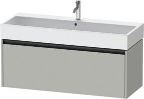 Duravit Waschtischunterschrank Ketho.2 in Betongrau, wandhängend, Breite: 118,4 cm, Tiefe: 46 cm, Höhe: 44 cm - Bild 1