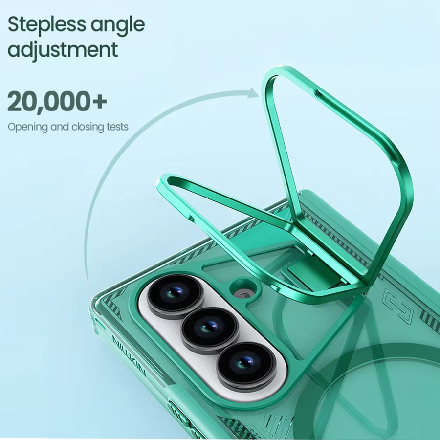 NILLKIN Iceblade Prop MagSafe Hülle für Samsung Galaxy Z Fold 7 5G mit Telefonhalter und magnetischer Rückseite in Grau oder Grün - Bild 2