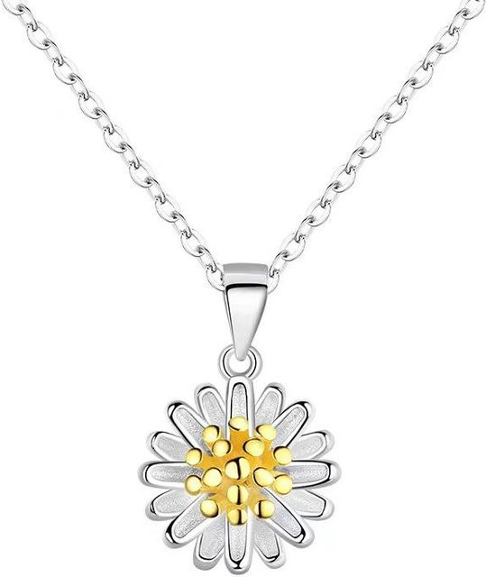 Lucky Star Jewelry Halskette, 925 Silber, Gänseblümchen, Damen - Bild 1