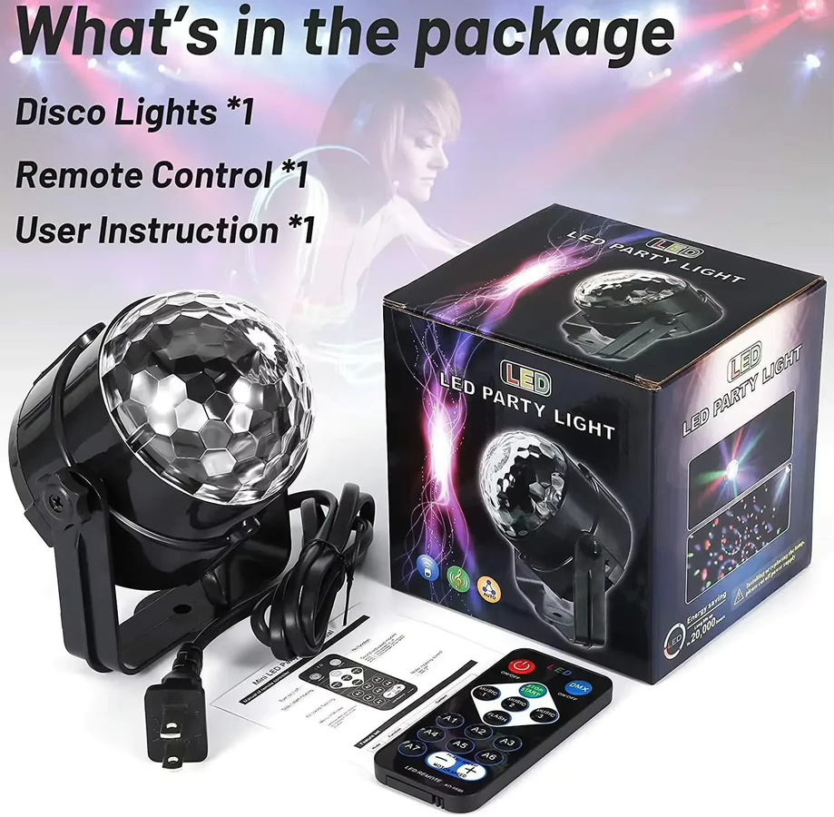 Heinast RGB LED Kristall Magic Ball Effektlampe in Multicolour für Party und Disco - Bild 6