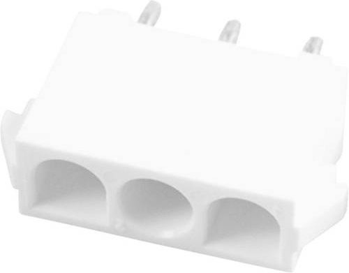 TE Connectivity Universal-MATE-N-LOK Stiftgehäuse-Platine in Weiß, Polzahl 3, Rastermaß: 6.35 mm, Artikelnummer 350789-1 - Bild 1