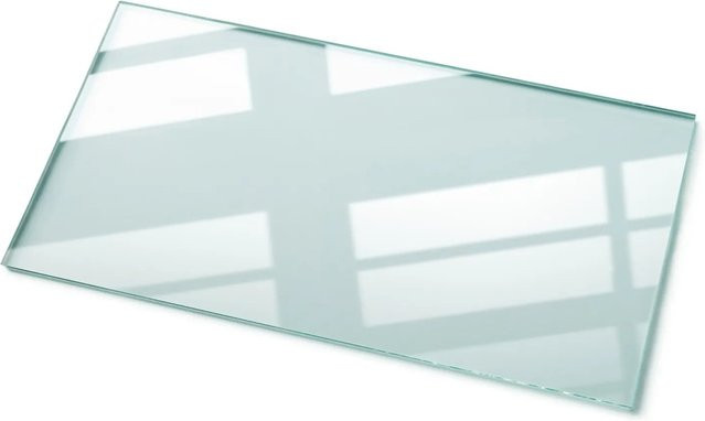 Tulup Tischplatte aus Klarglas, rechteckige Glasplatte in Transparent, B/T: 120 x 60 cm - Bild 1