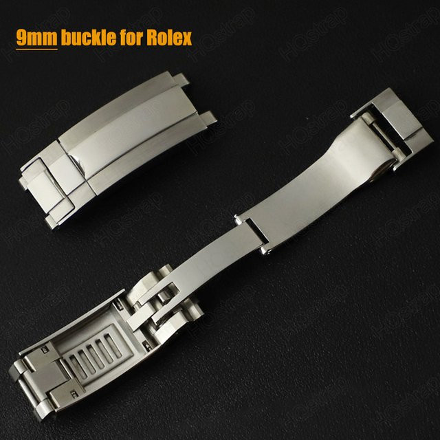 HQstrap Uhrenarmband-Schnalle Edelstahl, 9 mm, Silber, Unisex - Bild 1