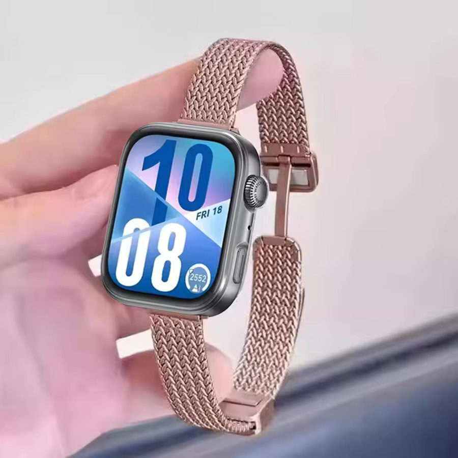 Geekthink Uhrenarmband Milanaise, Edelstahl, Roségold, Unisex - Bild 2