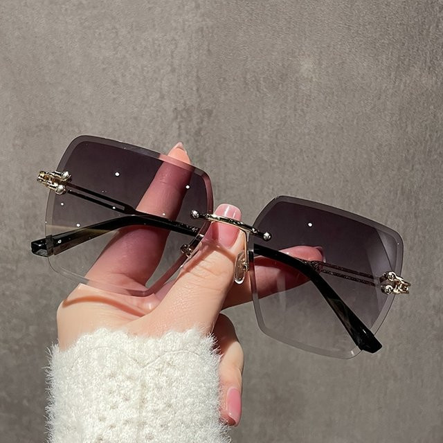 DIXSG Sonnenbrille, randlos, square, Metall, Unisex - Bild 1