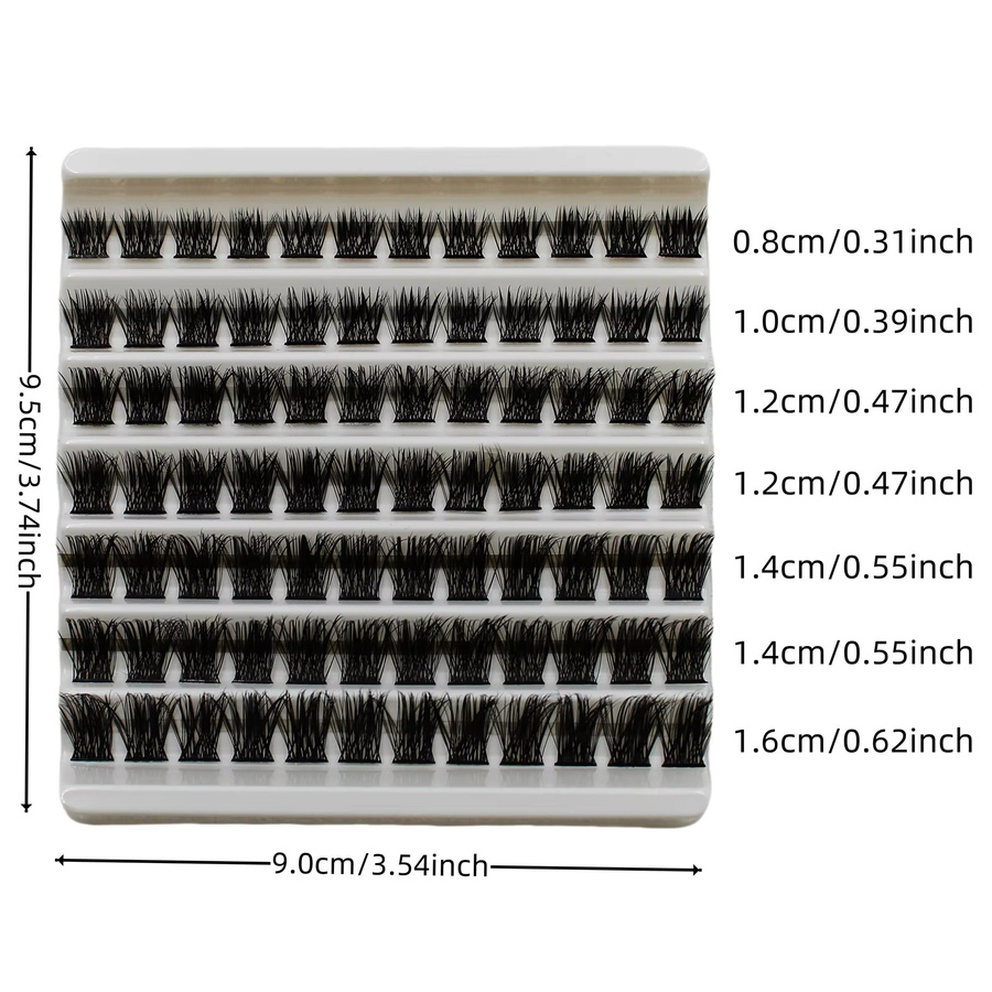 JIEFUXIN Einzelwimpern Cluster, 84 Stück, Lockenwirkung, Unisex - Bild 4