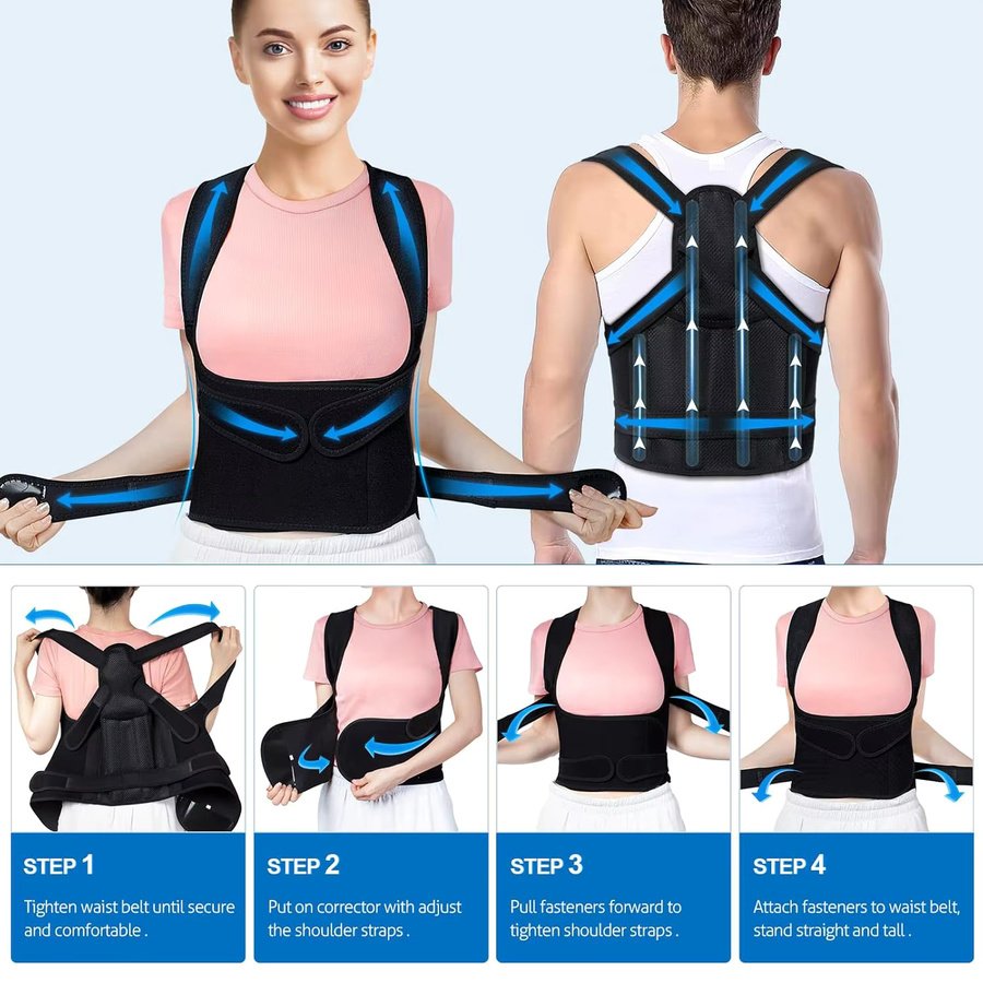 Rückenstütze zur Haltungskorrektur, Unisex - Bild 4