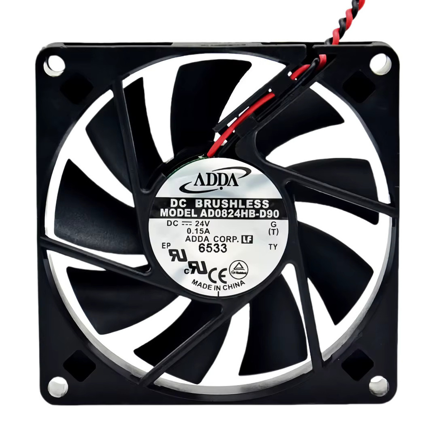 ADDA Axiallüfter-Serie AD0824HB-D71 AD0824HB-D90 AD0824MB-D92 AD0824UB-D90 AD0824XB-D90GP in Schwarz, 24 V, B/T/H: 80 x 80 x 15 mm - Bild 3