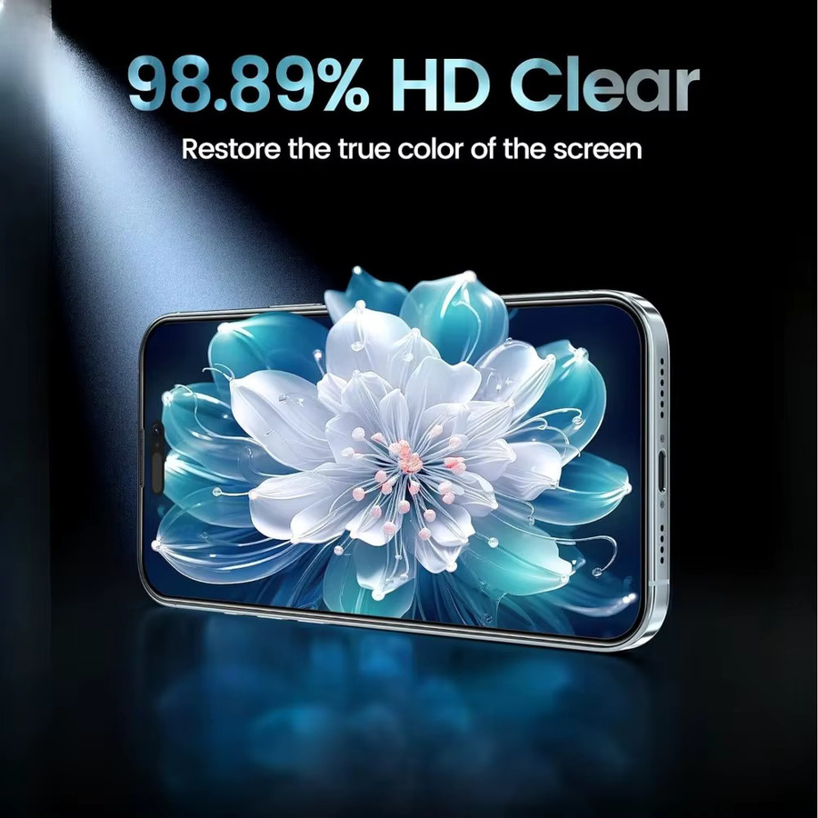 3er-Pack HD Displayschutzfolie aus gehärtetem Glas für Apple iPhone 17 16 15 14 13 Pro Max Plus XR XS in Transparent - Bild 4