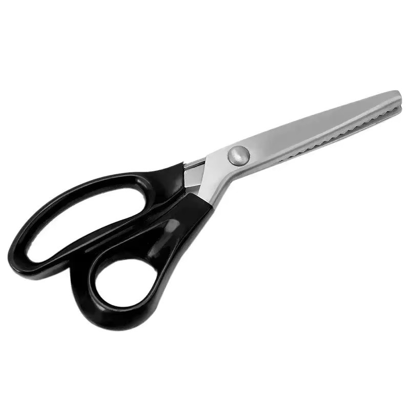Professionelle Zackenschere für Schneiderei und Nähen mit 3-7mm Wellenkante aus Metall - Bild 3