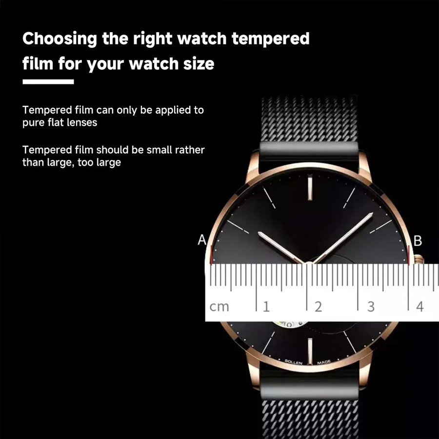 RefitMod Smartwatch-Displayschutz, gehärtetes Glas, 26–46 mm, Unisex - Bild 2