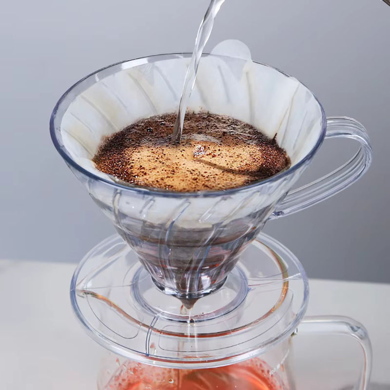 PERFFEE Kaffeefilter Trichter aus Kunststoff in Grau für Tropfkaffee in V-Form - Bild 5