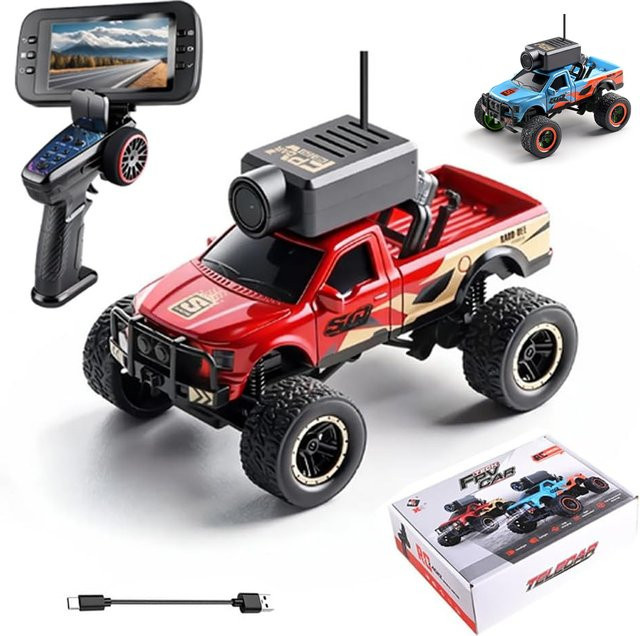 Wltoys 6407 6407-C RC Auto, 1:64, mit Kamera und Monitor, Blau - Bild 1