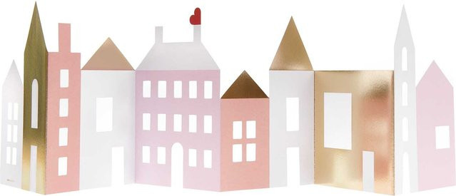 Rico Design Paper Poetry Zickzack-Karte Häuser B: 66 cm, H: 16,5 cm - Bild 1
