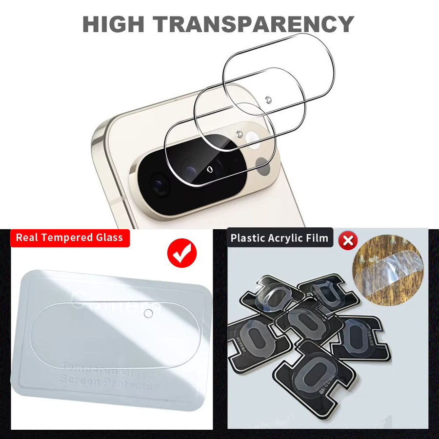 Kameraschutz aus gehärtetem Glas für Google Pixel 10, Pixel 10 Pro, Pixel 10 Pro XL und Pixel 10 Pro Fold, transparent - Bild 2