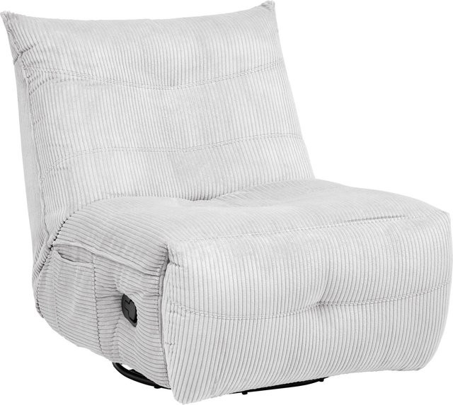 Bessagi Home Sessel Alura in Creme mit Cord-Bezug, drehbar und modern - Bild 1