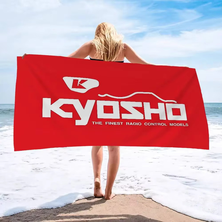 Kyosho Japan RC Logo Strandtuch für Kinder aus Mikrofaser, bunt und schnell trocknend - Bild 3