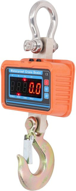 Aimo Digitale Kranwaage mit LED-Anzeige und Fernbedienung, Orange, Tragkraft bis 2000 kg - Bild 1