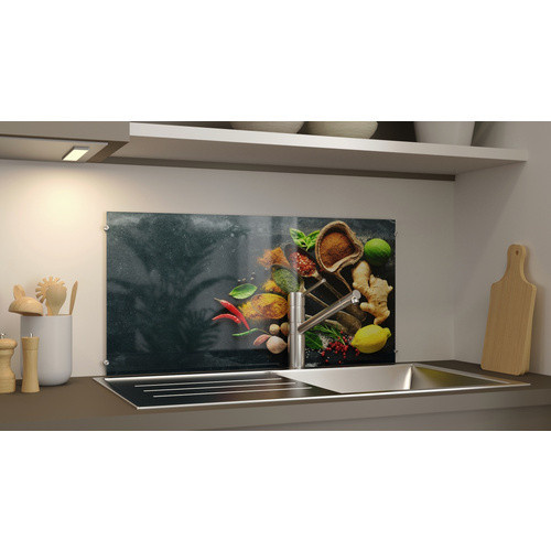 NOVADOORS Glasboard Variety of Spice in Mehrfarbig mit abstraktem Design aus Glas - Bild 2