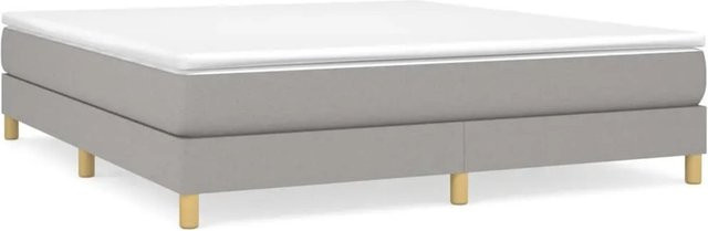 vidaXL Boxspringbett in Hellgrau mit Stoffbezug, B/T: 180 x 200 cm - Bild 1