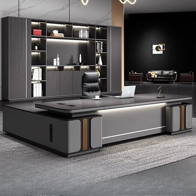 Moderner L-förmiger Schreibtisch von DUTRIEUX mit Stauraum als Arbeitsstation für dein Home Office, Breite: 160 cm - Bild 1