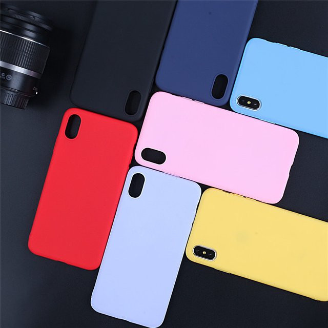 Silikon Handyhülle mit mattem Soft-Back für Apple iPhone X, iPhone XR, iPhone XS und iPhone XS Max in Blau und Mehrfarbig - Bild 1