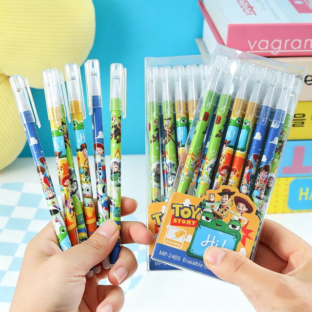 Bandai Toy Story Magic löschbare Gelstifte mit blauer Tinte und 0,5 mm feiner Spitze für Schule und Büro - Bild 1