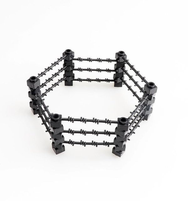 Yiran toy DIY Konstruktionssteine Eisen Drahtkäfig Lernorientiertes Spielzeug schwarz 1-teiliges Set - Bild 1