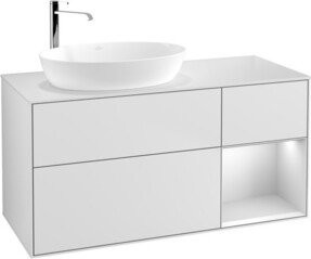 V&B Waschtischunterschrank Finion in Weiß Lack, Breite: 120 cm, Tiefe: 50,1 cm, Höhe: 50,1 cm - Bild 1