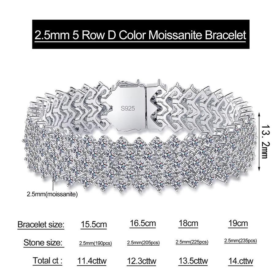 Serenity Armband, 925 Silber, vergoldet, Moissanit, Damen - Bild 5