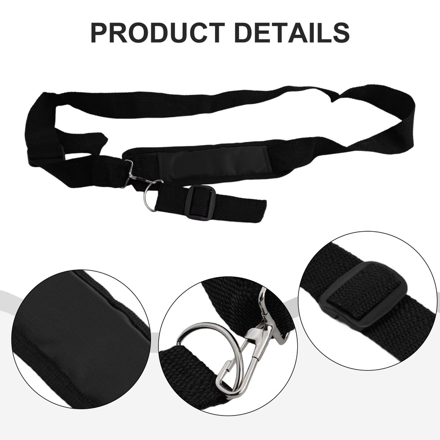 VIBRATITE Nylon gepolsterter Schultergurt für Freischneider und Rasenmäher in Schwarz - Bild 5