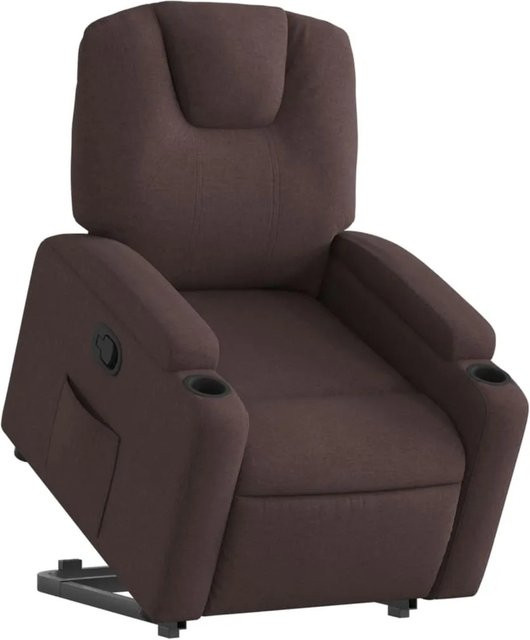vidaXL Relaxsessel mit elektrischer Aufstehhilfe in Dunkelbraun aus Stoff - Bild 1