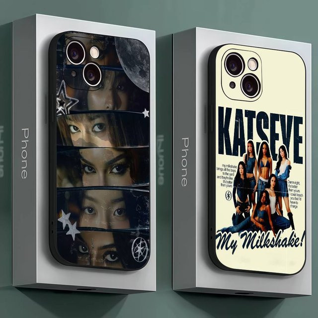 KPOP KATSEYE Handyhülle in Schwarz aus mattem Silikon und TPU für iPhone 17 Air 16 15 14 13 12 11 Pro Max - Bild 1