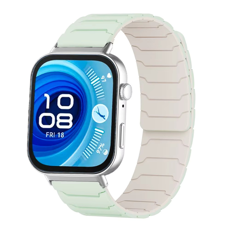 Huawei Uhrenarmband Silikon, Silber, für Huawei Fit4pro, Fit4, Fit3 - Bild 2
