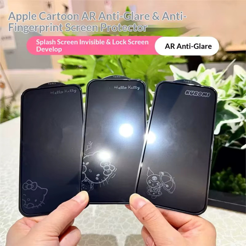 Sanrio Hello Kitty Displayschutz aus gehärtetem Glas für iPhone 14, transparent - Bild 3
