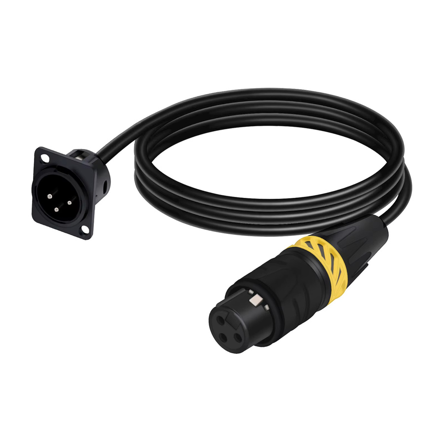 Thamtrank XLR Panel Mount Kabel Adapter Wasserdichter 3Pin XLR Stecker und Buchse Konverter für Mikrofone in Schwarz - Bild 3