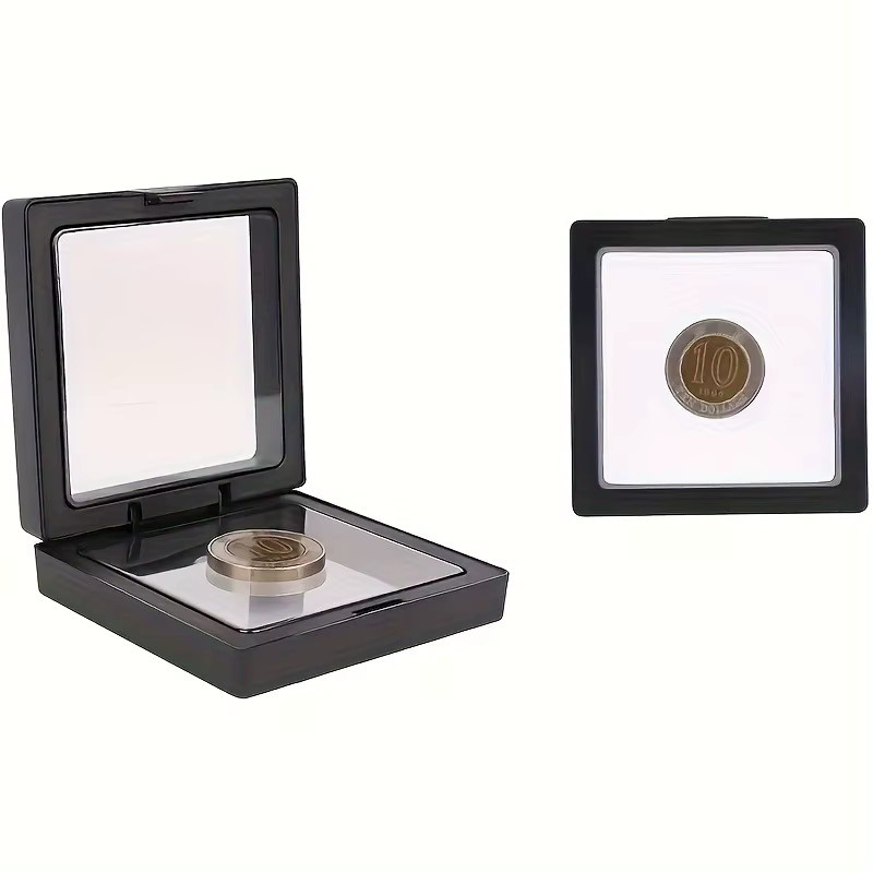 10er Set Schmuck-Aufbewahrungsboxen aus Kunststoff in Transparent, Schwarz und Lila mit 3D-Display-Funktion und Staubschutz - Bild 2