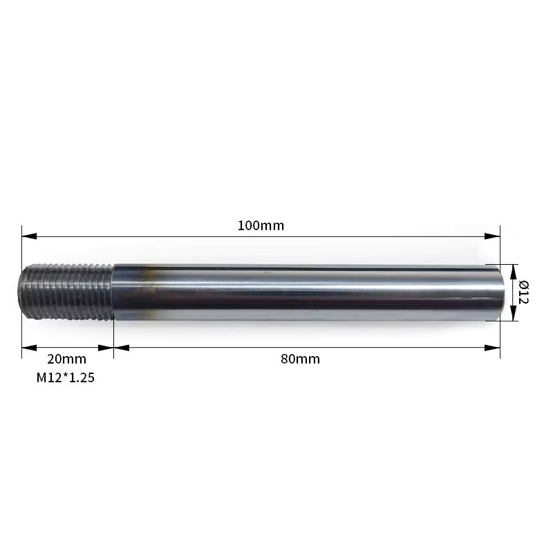 Optischer Achsgewindeadapter M12x1,25 in Silber, Länge: 100 mm - Bild 2