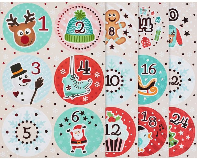 Winterfreuden Adventszahlen Sticker - Bild 1