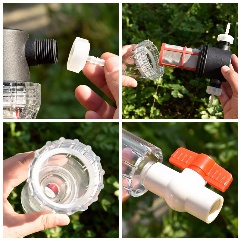 SgooHan Schlauchfilter für Aquarium und Fischteich, transparent, passend für 1/2 bis 4-20mm Anschlüsse - Bild 2
