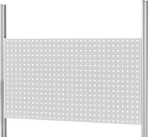 Rau Lochplatte EE aus Metall in RAL7035 Grau, B/T/H: 150 x 4 x 65 cm - Bild 1
