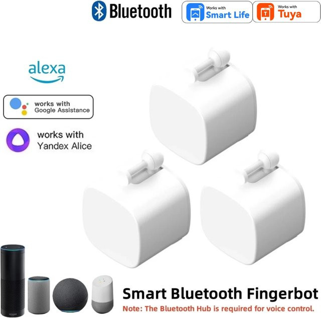 RSH Finger-Roboter Schalterknopf-Drücker für Tuya Smart Life in Weiß mit Wi-Fi und optionalem USB-Gateway zur APP-Steuerung - Bild 1