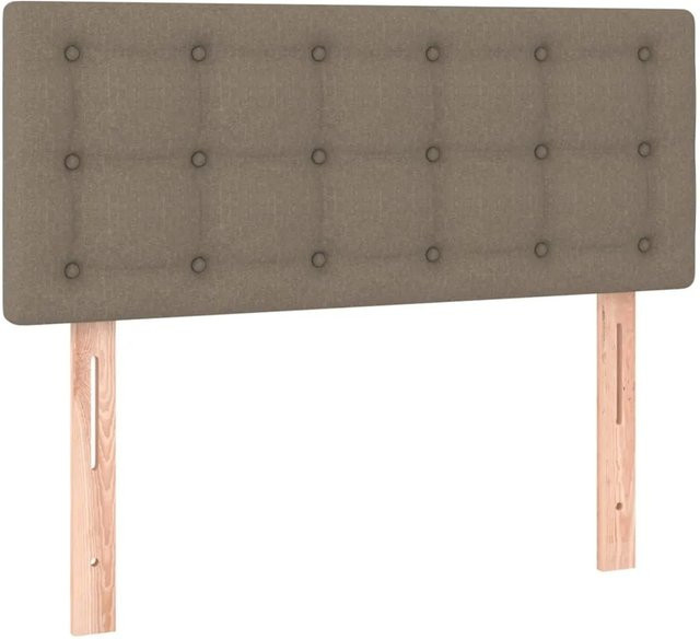 vidaXL LED Kopfteil in Taupe mit USB-Ladeanschluss und integrierter Beleuchtung, gepolstertes Stoff-Kopfteil, B: 100 cm, H: 78-88 cm, T: 5 cm - Bild 1