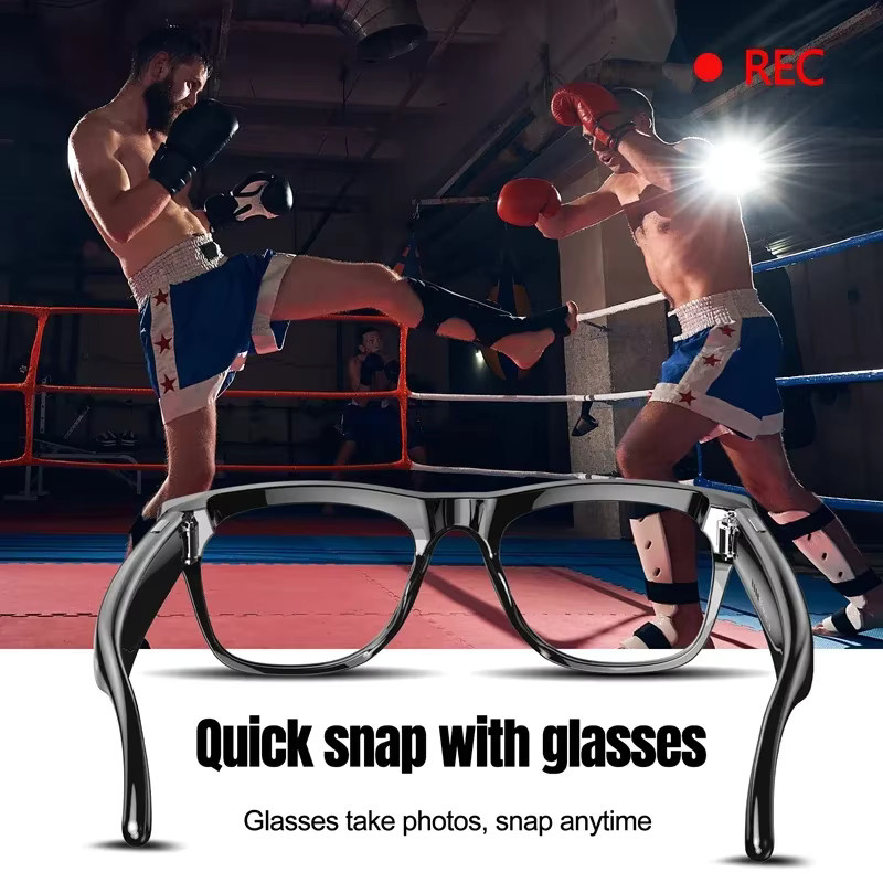 Lenovo Smart Glasses mit 100MP-Kamera, Bluetooth-Audio und GPT-gestütztem KI-Assistent in Schwarz - Bild 2